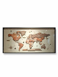 The Meridiano Map in Walnut