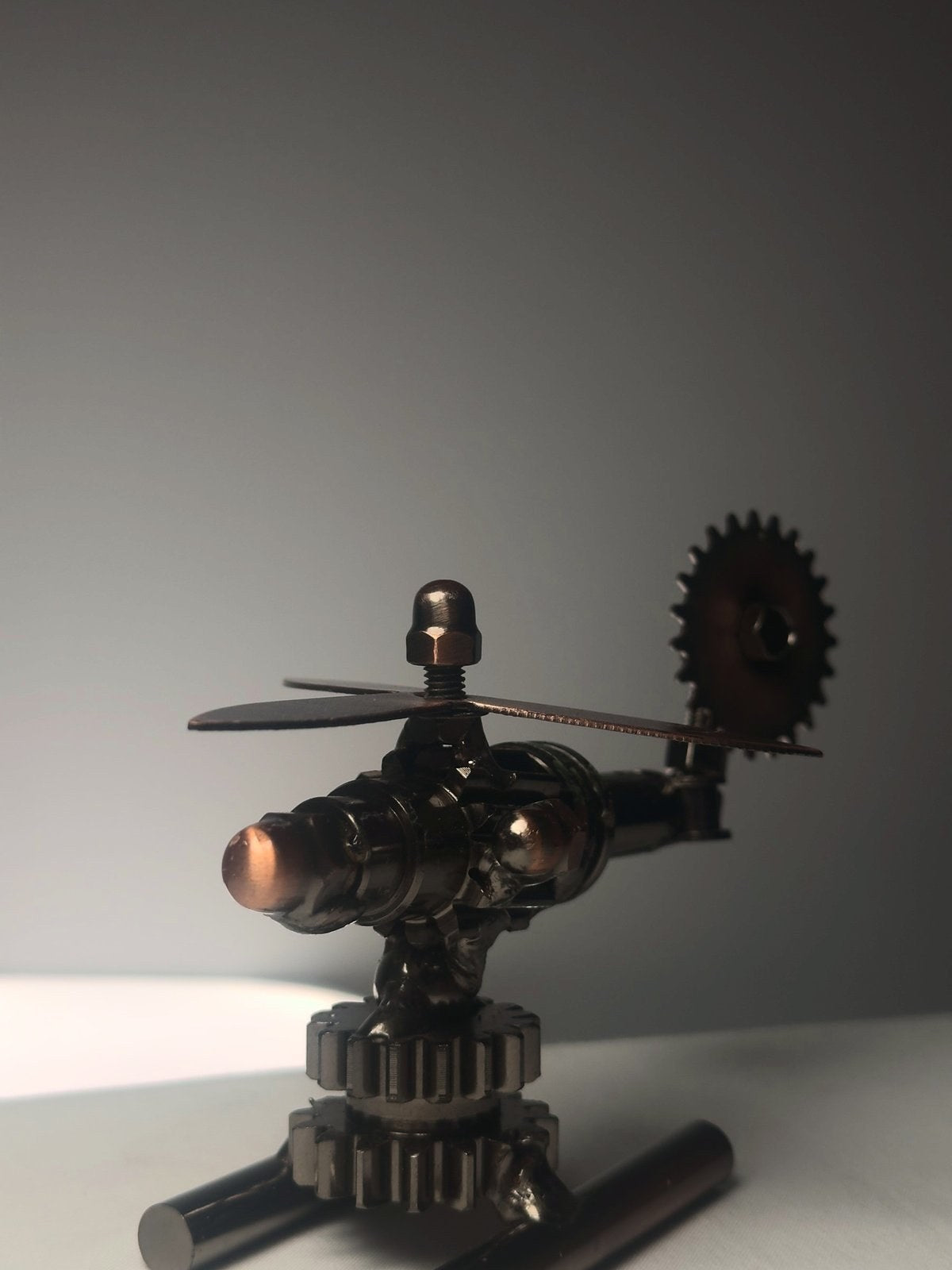 The Falco Helicopter in Copper