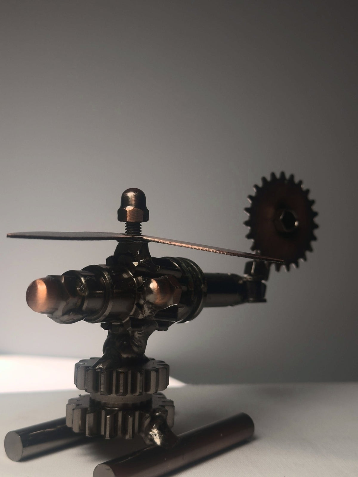 The Falco Helicopter in Copper