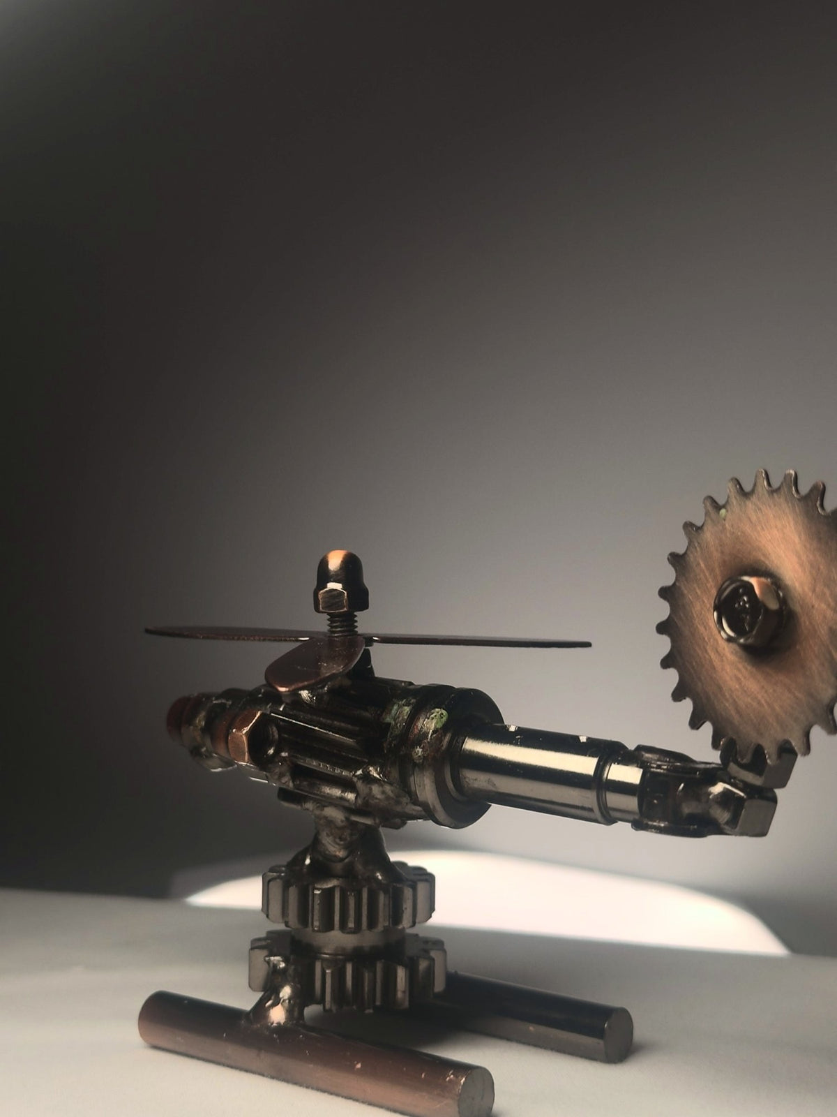 The Falco Helicopter in Copper