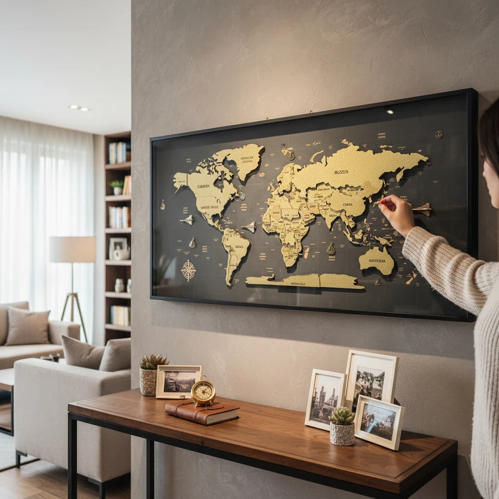 The Meridiano Map in Gold (concept image)