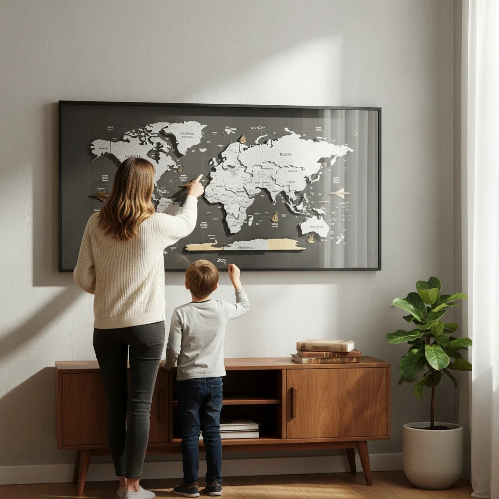 The Meridiano Map in Silver (concept image)